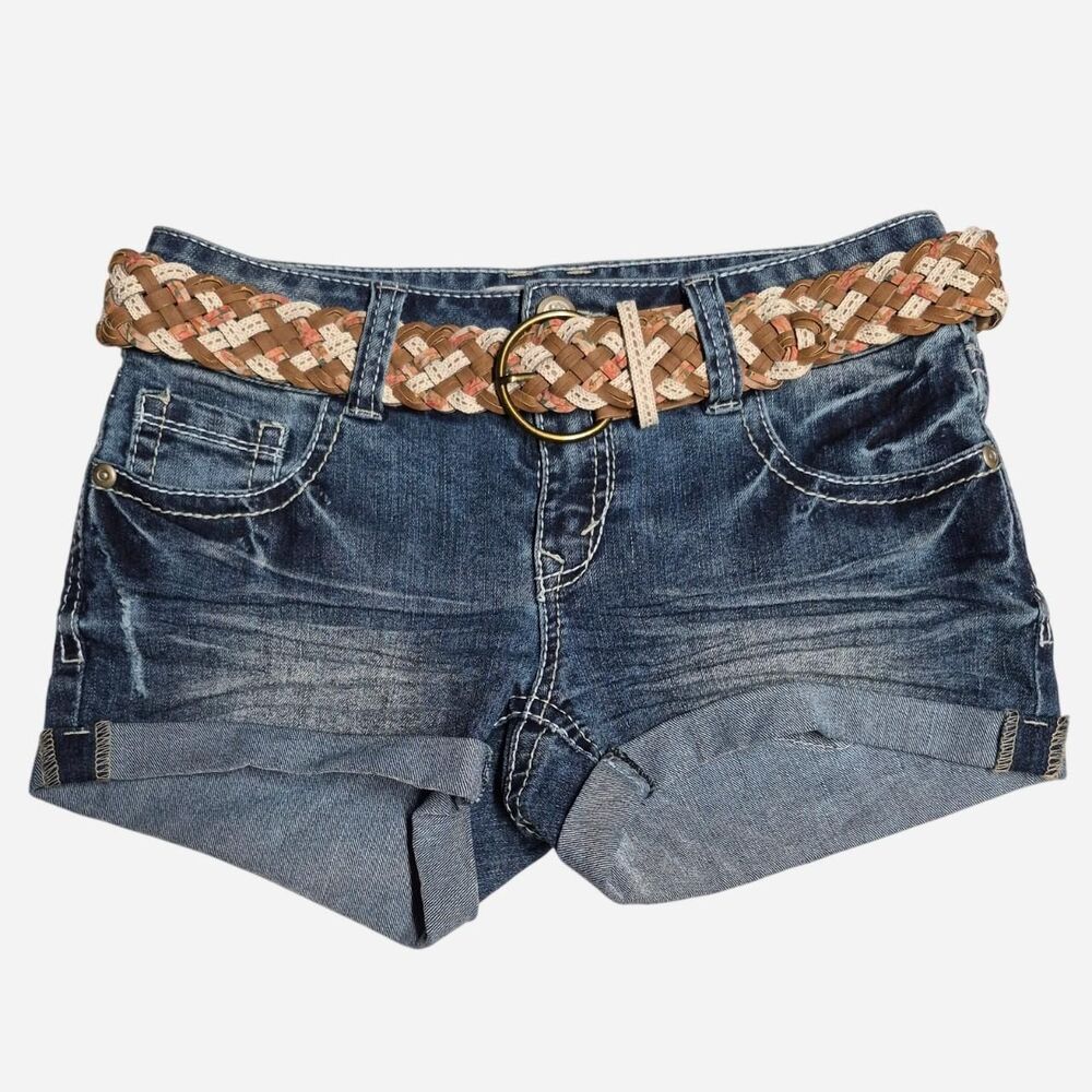 No-boundaries Junior Denim Short Shorts Size 7 (Juniors)